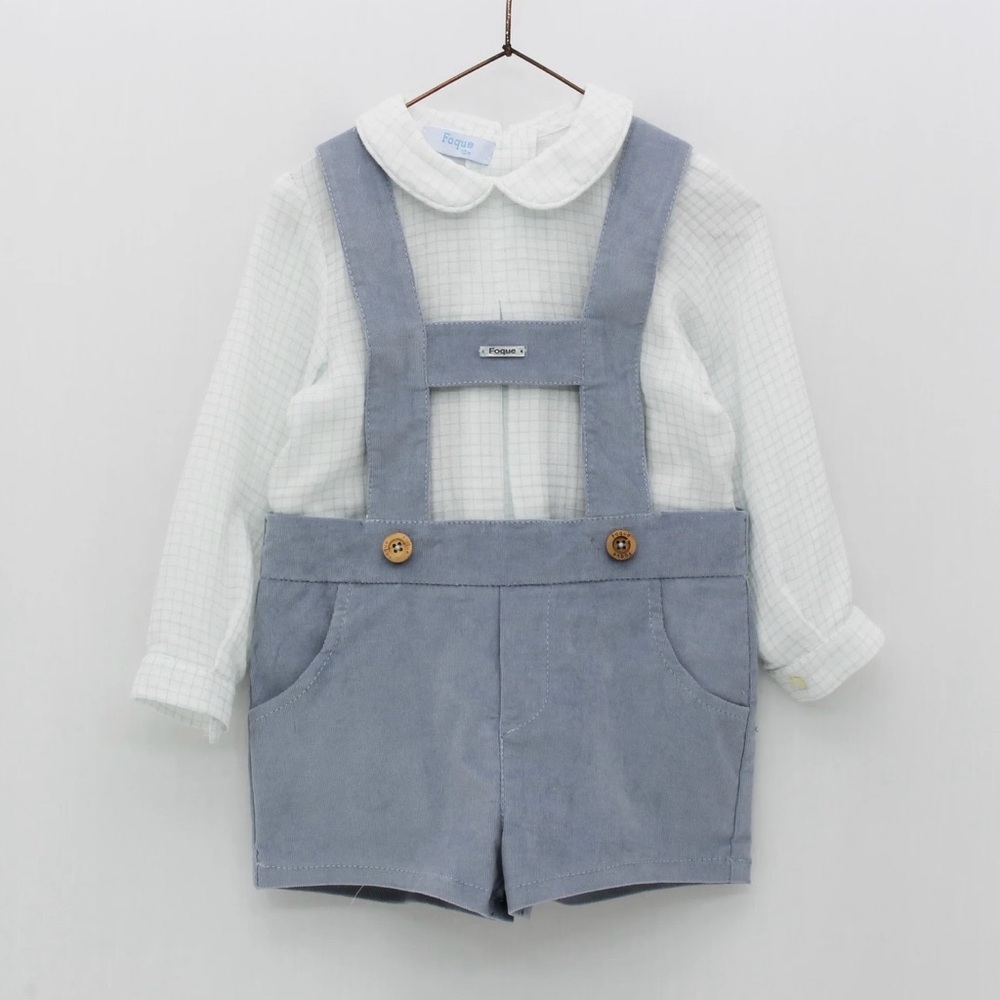 Foque Blue dungarees & shirt